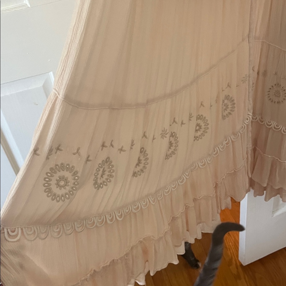 Free People Blush Button-Front Eyelet Maxi Dress - Picture 5 of 8